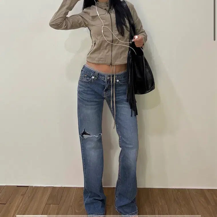 [SOLD OUT] mireva ruby crop jacket 빈티지 스트랩 카고 집업 자켓