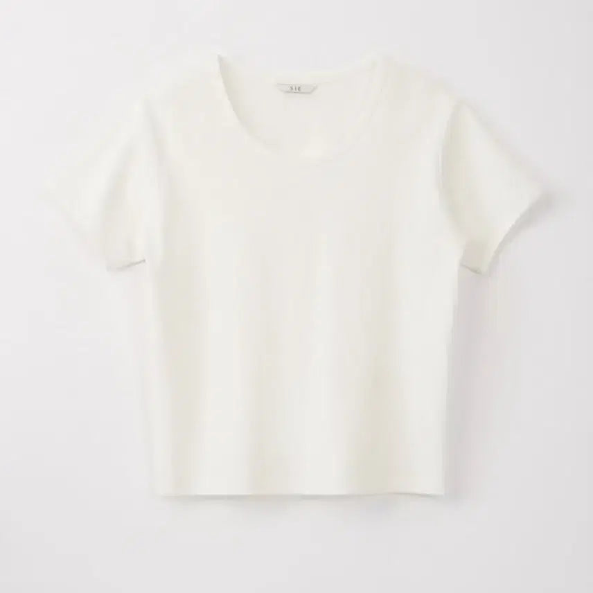 [BUNJANG] Ssie Rona Silket Cotton T-shirt White / 시에 로나 실켓 코튼 티셔츠 화이트