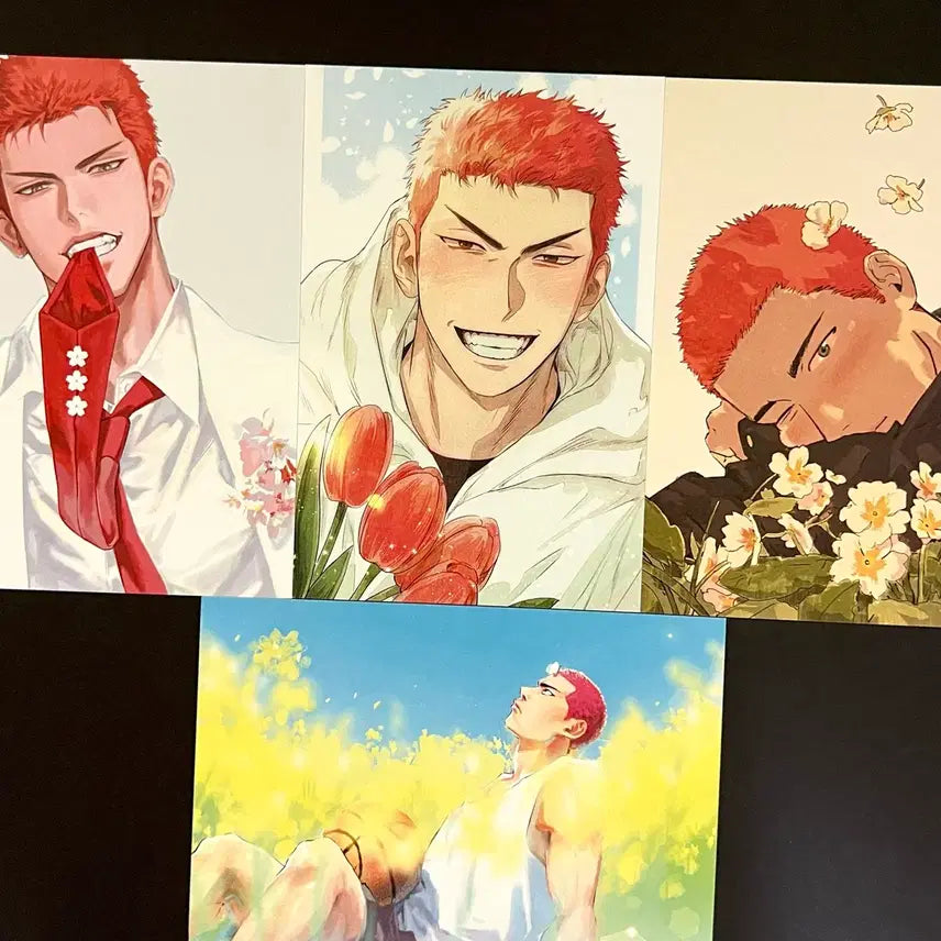 [BUNJANG] Slam Dunk Kang Baek-ho Birthday Cafe Postcard Set / 슬램덩크 슬덩 14호님 오지님 강백호 생일카페 생카 엽서 굿즈