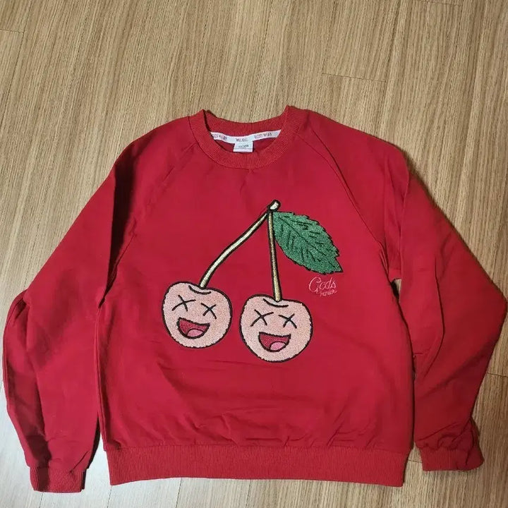 [BUNJANG] GCDS Junior Kids Cherry Embroidered Sweatshirt (Age 12) / GCDS 주니어 키즈 체리 자수 맨투맨 12세