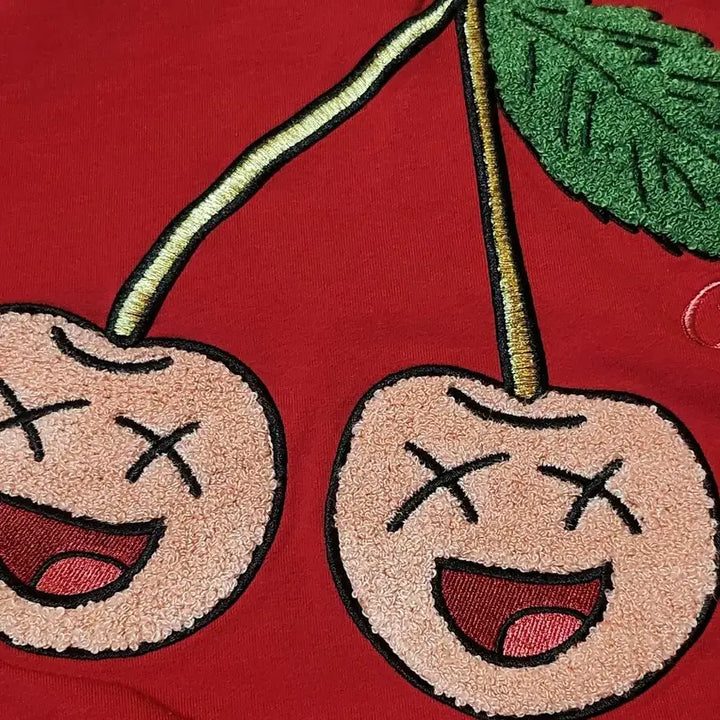 [BUNJANG] GCDS Junior Kids Cherry Embroidered Sweatshirt (Age 12) / GCDS 주니어 키즈 체리 자수 맨투맨 12세
