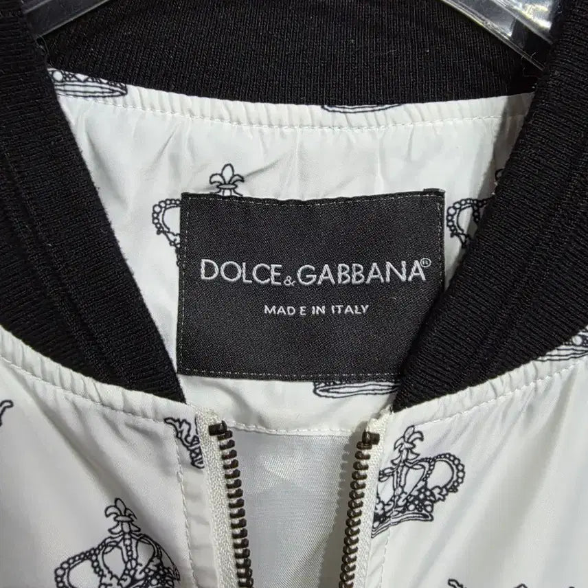 [BUNJANG] Dolce &amp; Gabbana Crown Pattern Bomber Jacket / 돌체앤가바나 크라운 패턴 봄버 자켓
