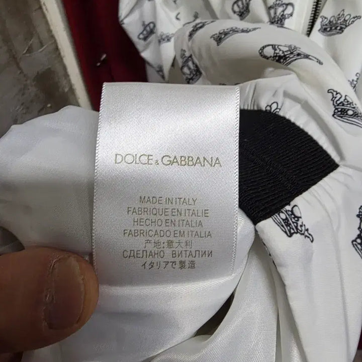 [BUNJANG] Dolce &amp; Gabbana Crown Pattern Bomber Jacket / 돌체앤가바나 크라운 패턴 봄버 자켓