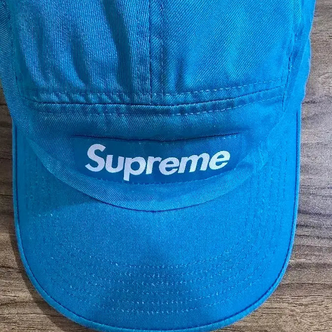 [BUNJANG] Supreme Washed Chino Twill Camp Cap Teal 22SS / 슈프림 워시드 치노 트윌 캠프캡 틸 22SS