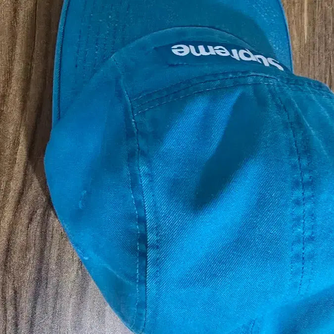 [BUNJANG] Supreme Washed Chino Twill Camp Cap Teal 22SS / 슈프림 워시드 치노 트윌 캠프캡 틸 22SS