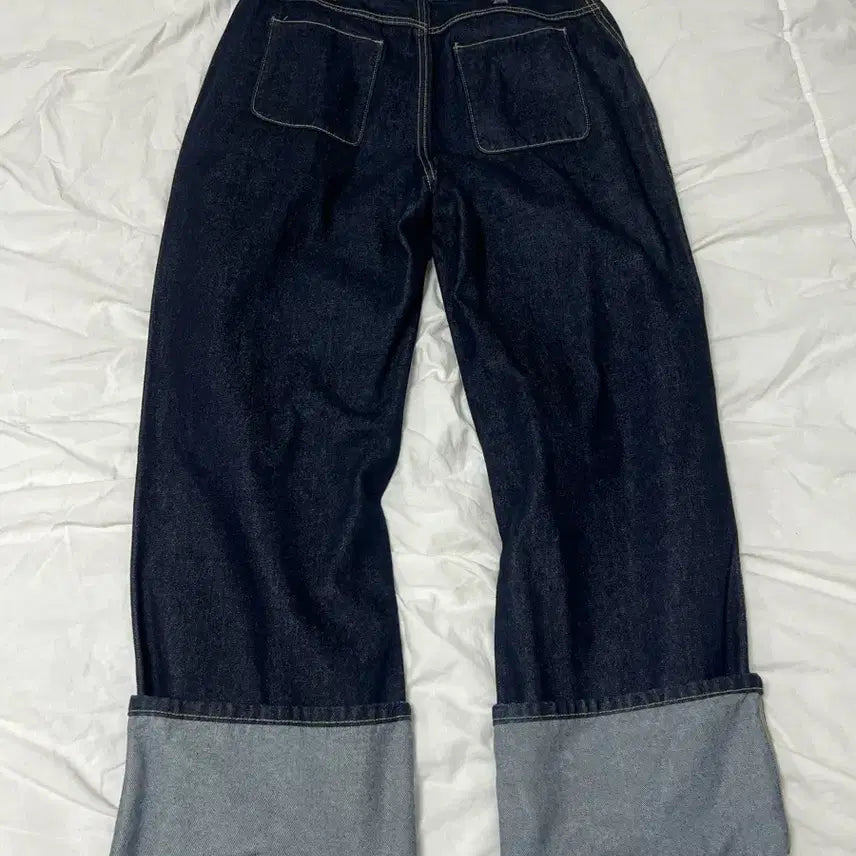 [BUNJANG] The Coldest Moment Roll Up Denim Pants Navy / 더콜디스트모먼트 롤업 데님 팬츠 네이비