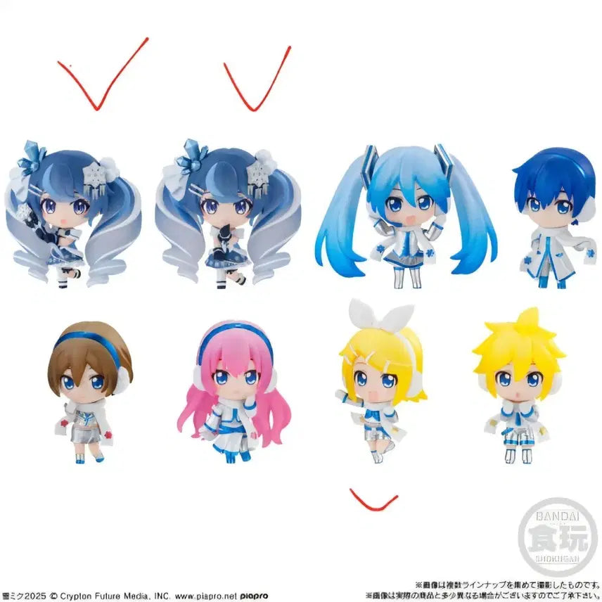 [BUNJANG] Vocaloid Character Mini Figure Set (3 Types) / 보컬로이드 캐릭터 미니 피규어 3종