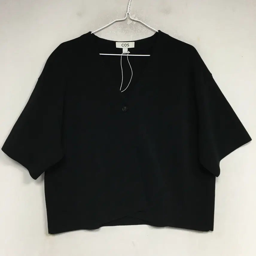 [BUNJANG] COS Black Short Sleeve V-Neck Cardigan M / COS 코스 슬리브 반팔 가디건 M