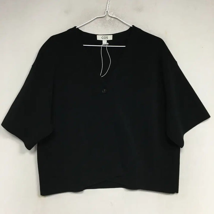 [BUNJANG] COS Black Short Sleeve V-Neck Cardigan M / COS 코스 슬리브 반팔 가디건 M