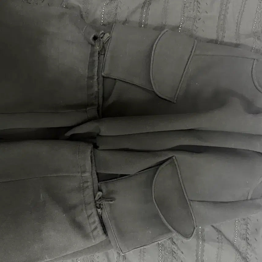 [BUNJANG] MJD Coin Seoul Wide Cargo Sweat Pants - Black / mjd 코인서울 와이드 카고 스웨트 팬츠 블랙