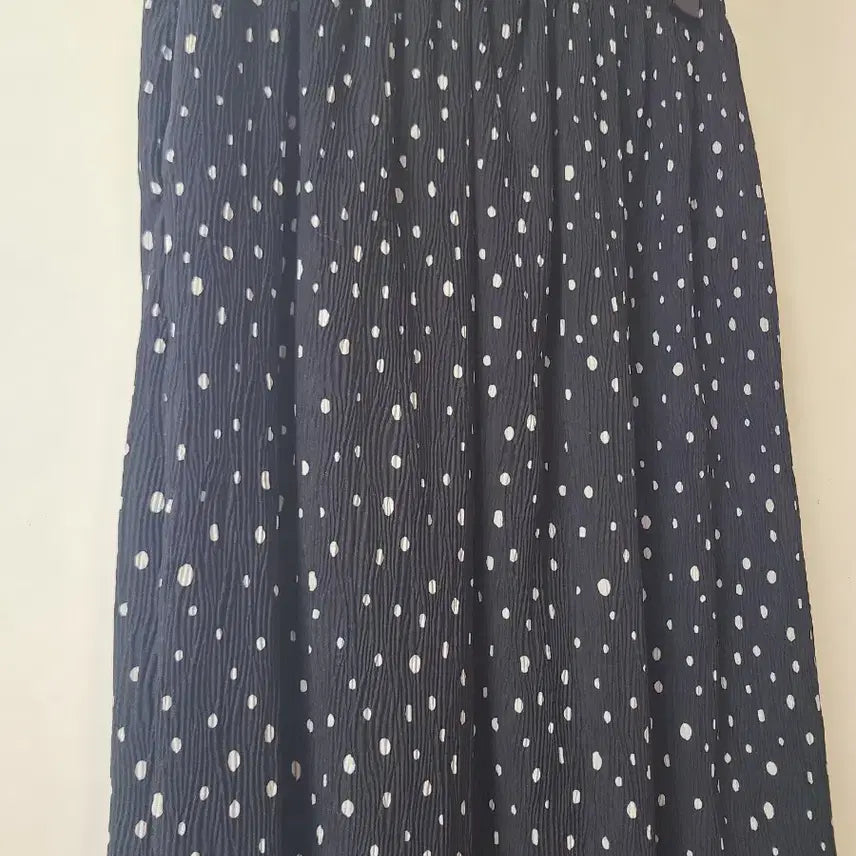 [SOLD OUT] 땡땡이 플리츠 롱스커트