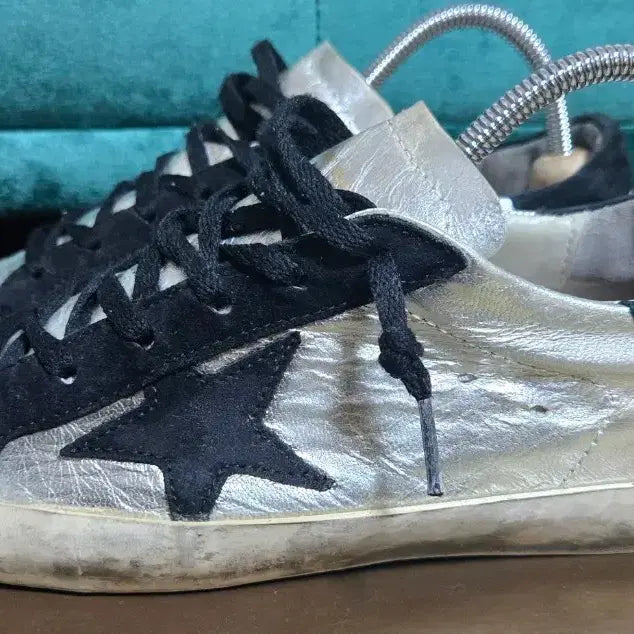 [BUNJANG] Golden Goose Silver Blackstar Sneakers / 골든구스 실버 블랙스타 37사이즈.