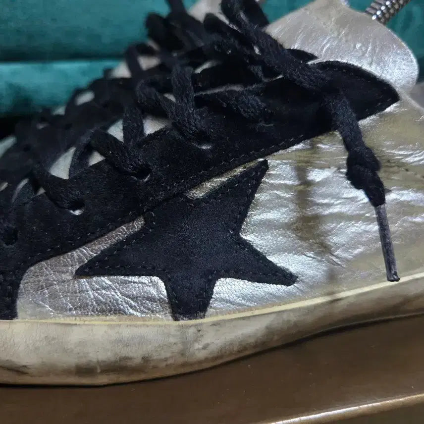 [BUNJANG] Golden Goose Silver Blackstar Sneakers / 골든구스 실버 블랙스타 37사이즈.