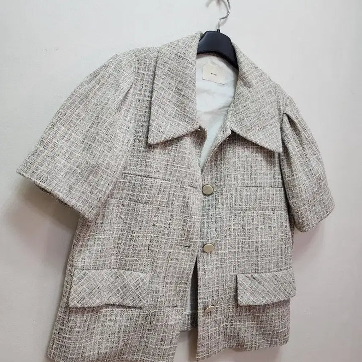 [BUNJANG] Bowen Summer Tweed Short Sleeve Jacket / 보웬 썸머 트위드 반팔자켓