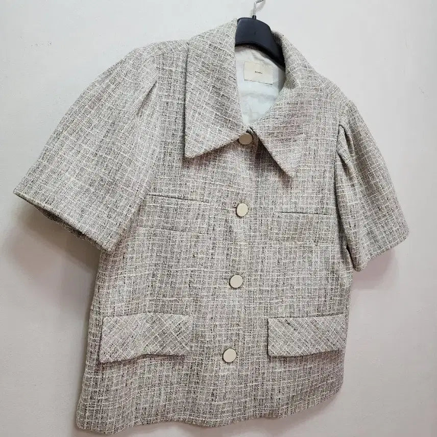 [BUNJANG] Bowen Summer Tweed Short Sleeve Jacket / 보웬 썸머 트위드 반팔자켓