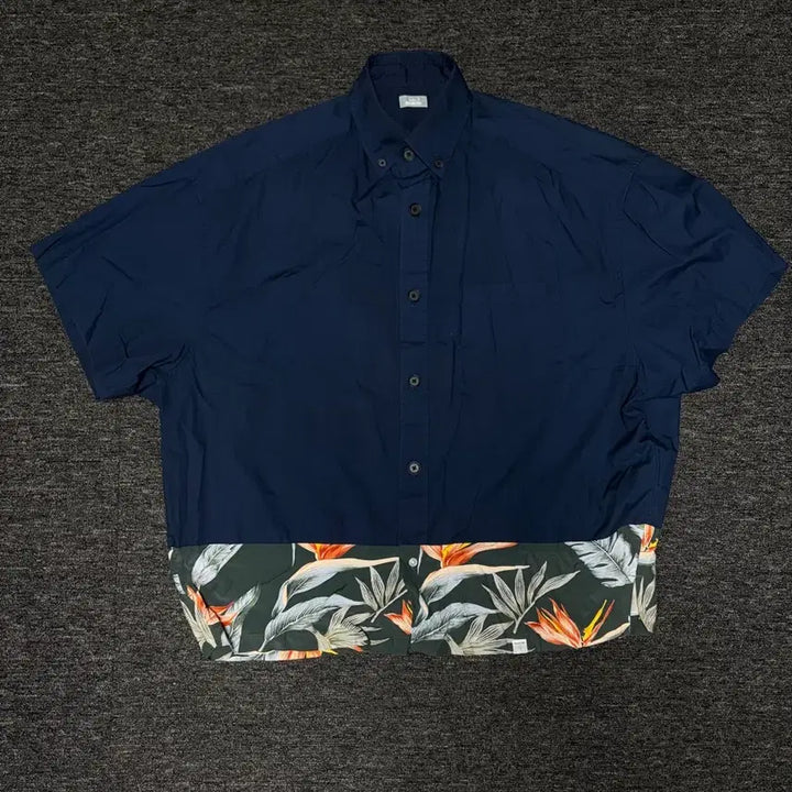 [BUNJANG] COLOR Hawaiian Color Block Short Sleeve Shirt / 컬러(KOLOR) 하와이안배색 반팔 셔츠
