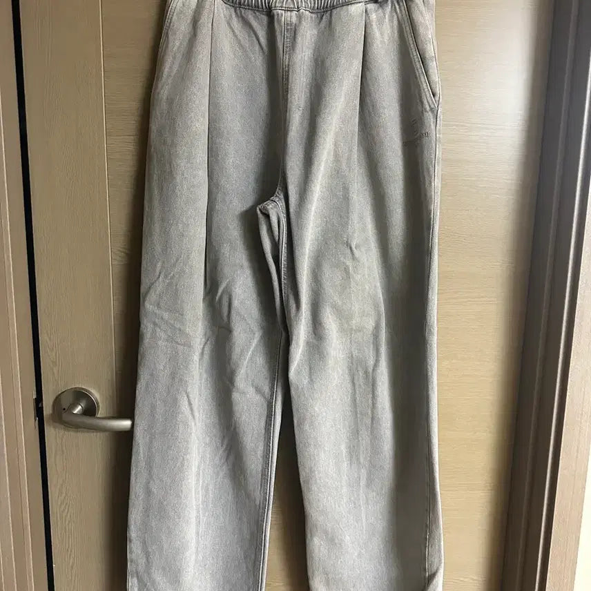 [BUNJANG] WooYoungMi 24SS Grey Single-Pleat Banding Denim Pants / [46]우영미 24SS 그레이 원턱 밴딩 데님팬츠