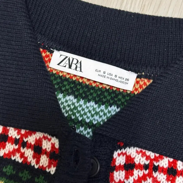 [BUNJANG] Zara Jacquard Polo Knit Sweater / 자라 자카드 폴로셔츠 니트 스웨터 zara
