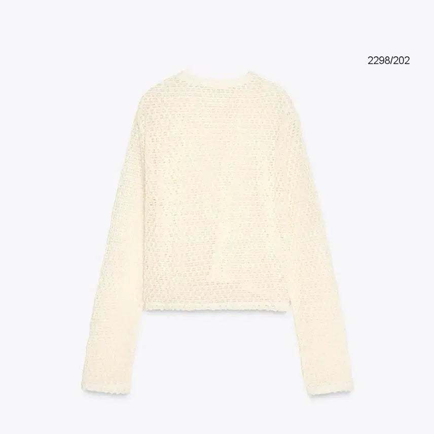 [BUNJANG] ZARA Crochet Long Sleeve Knit Top / 자라 크로셰 긴소매 탑 그물 니트 zara