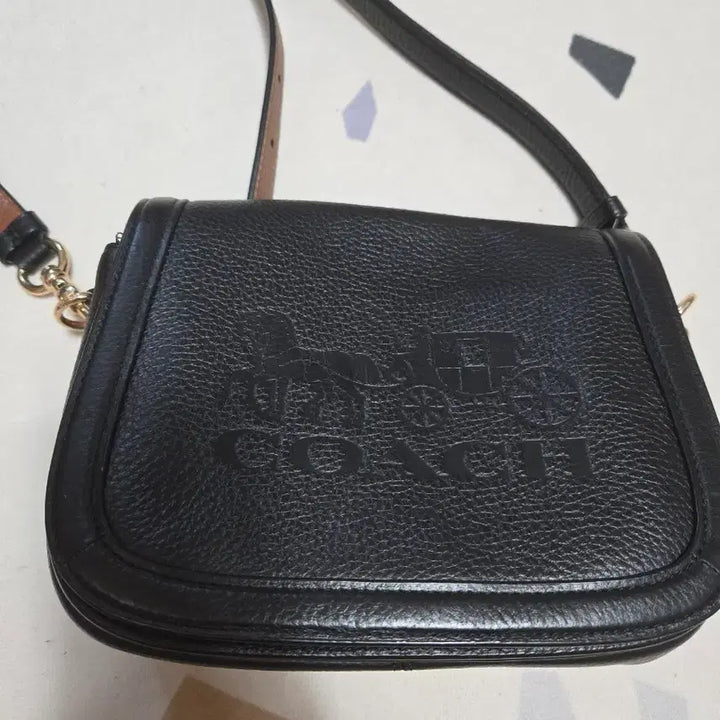 [BUNJANG] Coach Horse and Carriage Saddle Bag Black / 코치 홀스 앤 캐리지 새들백 블랙