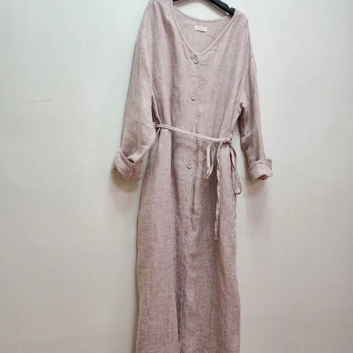 [SOLD OUT] hey,u 린넨 셔츠 롱 벨트원피스