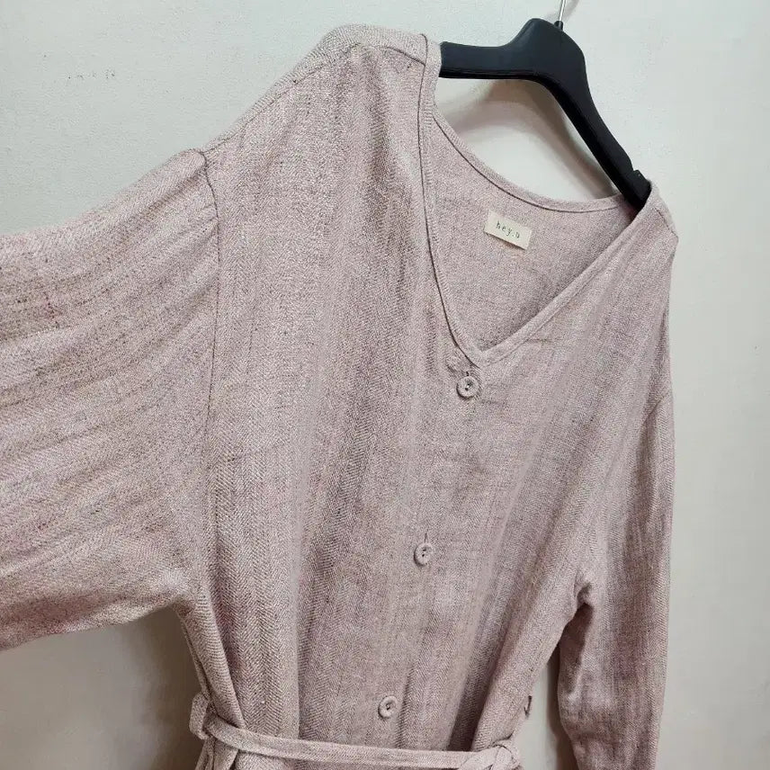 [SOLD OUT] hey,u 린넨 셔츠 롱 벨트원피스