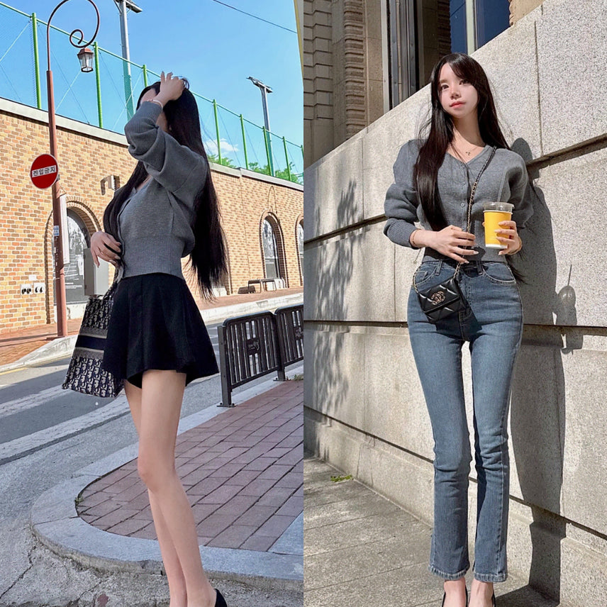 [BUNJANG] Mayyun Daily Cardigan - Charcoal Gray / 메이윤 제작 데일리 가디건