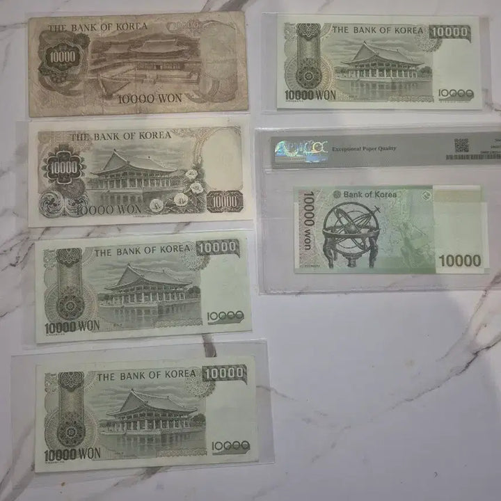 [BUNJANG] Korean Won 1st-6th Series Banknote Set / 만원 1차~6차 지폐 모음(pmg그레이딩 등)+서비스많이^^