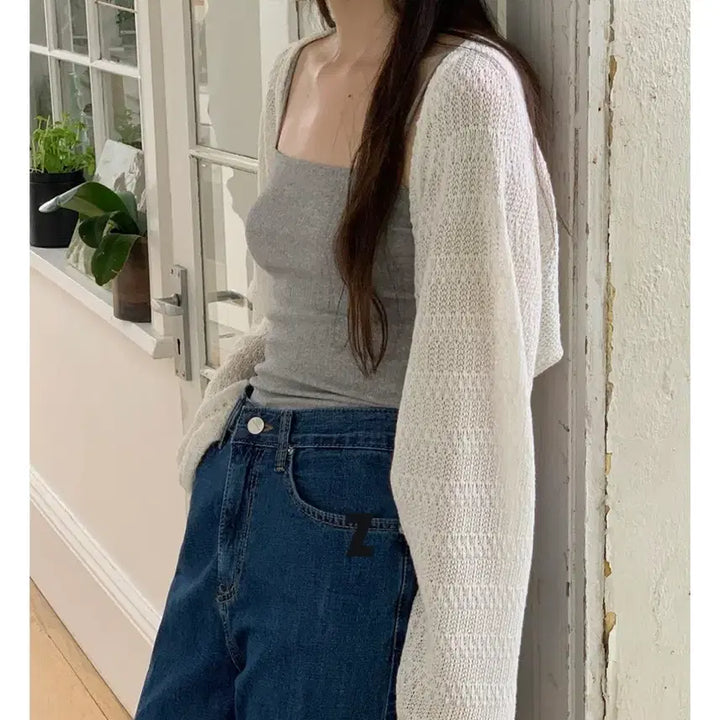 [BUNJANG] Edmore Bolero Summer Cardigan / [새옷] 에드모어 볼레로 여름가디건 여름긴팔 살안타 하객룩