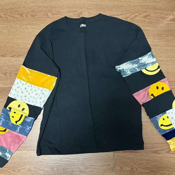 [BUNJANG] Capital Patchwork Long Sleeve Shirt / [1] 캐피탈 패치워크 롱슬리브(95-100)