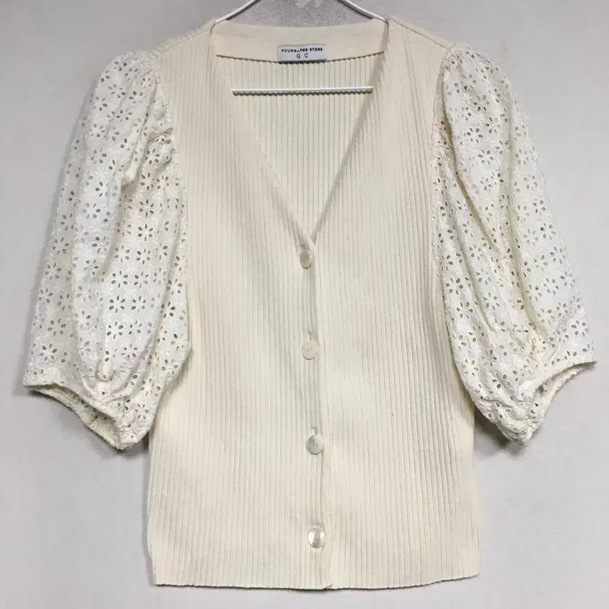 [BUNJANG] Form the Store Lace Puff Cardigan (Size 55) / 22 폼더스토어 레이스 퍼프 가디건 55