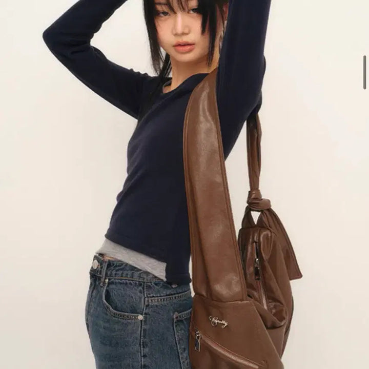 [BUNJANG] Curetty C Loose Faux Leather Bag / Curetty 큐리티 c loose faux leather bag