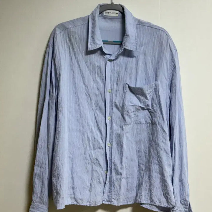 [BUNJANG] Zara Pocket Shirt Sky Blue [XL] / [XL] 자라 포켓 셔츠 하늘색