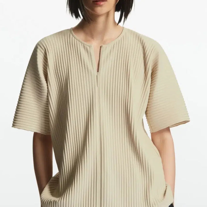 [BUNJANG] COS Pleated Half-Zip Blouse XS / COS 코스 플리티드 하프집업 블라우스 xs