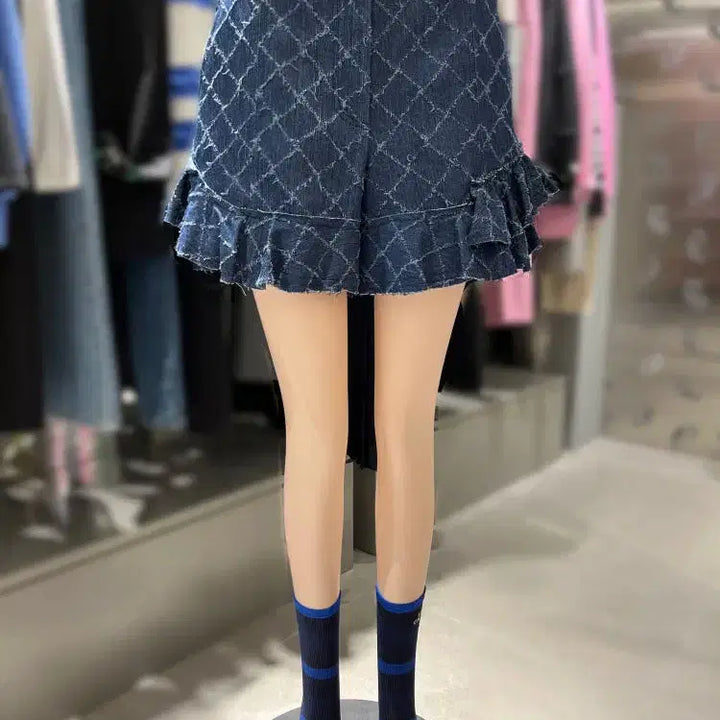 [BUNJANG] Lucky Chouette Frill Denim Shorts / 23 럭키슈에뜨 프릴 데님 반바지 36