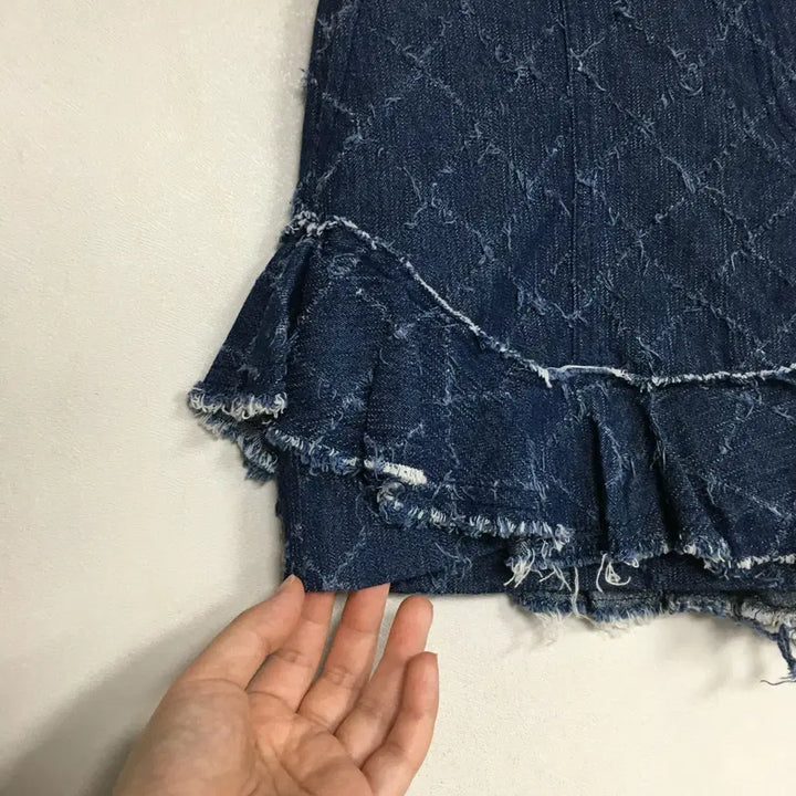 [BUNJANG] Lucky Chouette Frill Denim Shorts / 23 럭키슈에뜨 프릴 데님 반바지 36
