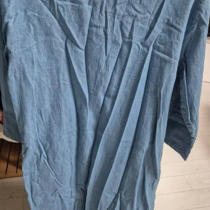 [BUNJANG] Denim Long V-Neck Dress / 새상품-데님 롱 v넥 원피스