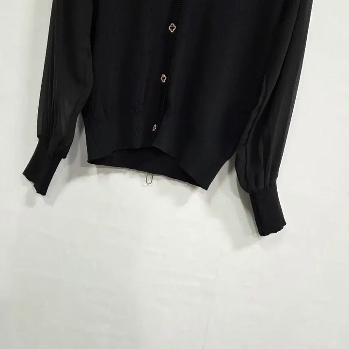 [SOLD OUT] 블랙 프릴 니트&amp;시스루 가디건식티 95