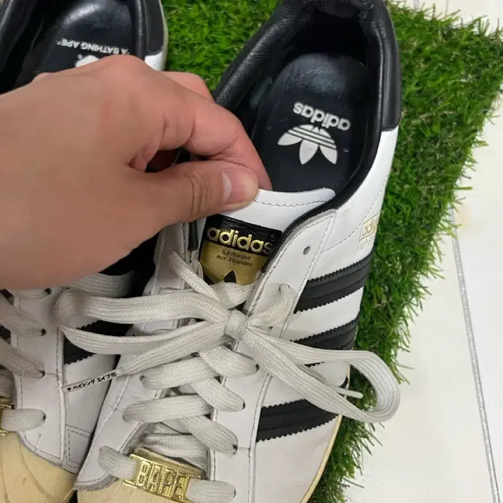[BUNJANG] Adidas Bape Superstar 80s Sneakers / [270] 아디다스 베이프 슈퍼스타 80s 화이트 블랙