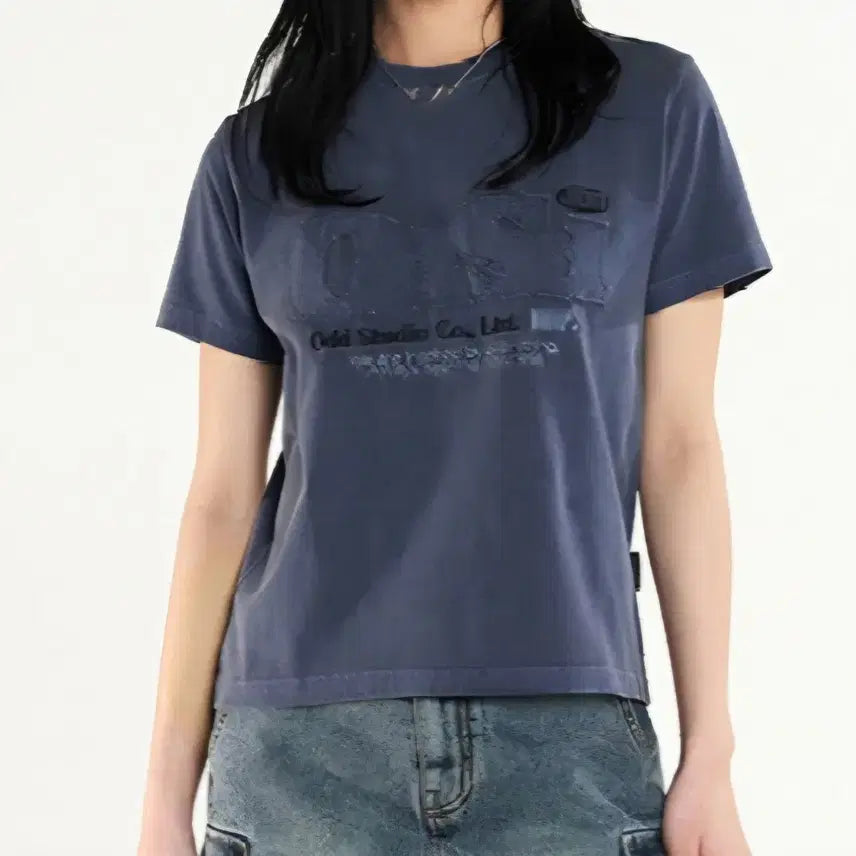 [BUNJANG] Odd Studio Regular Fit Pigment Damage T-Shirt / 오드스튜디오 레귤러핏 피그먼트 데미지 티셔츠