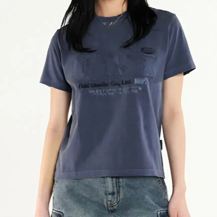 [BUNJANG] Odd Studio Regular Fit Pigment Damage T-Shirt / 오드스튜디오 레귤러핏 피그먼트 데미지 티셔츠