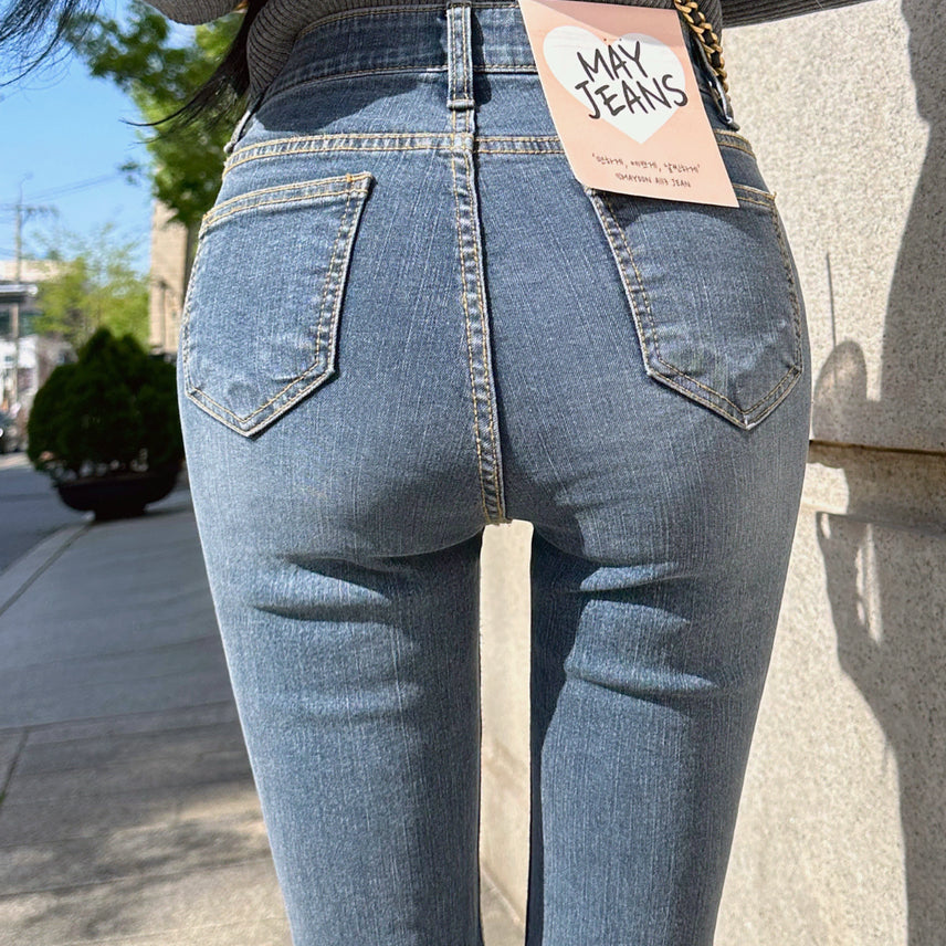 [BUNJANG] Mayyun Mayjins Slim Fit Denim Jeans / (새제품) 메이윤 메이진스 일자 슬림핏 데님 중청