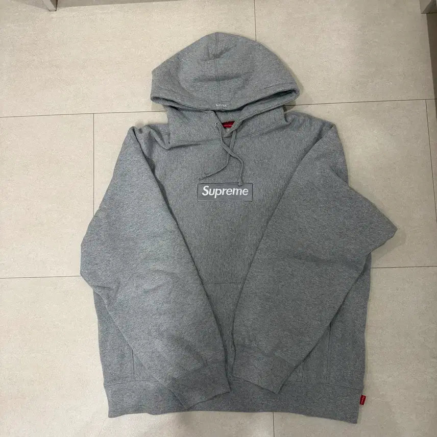 [BUNJANG] Supreme Box Logo Hoodie Heather Grey / [L] 슈프림 24FW 박스로고 후드 헤더그레이