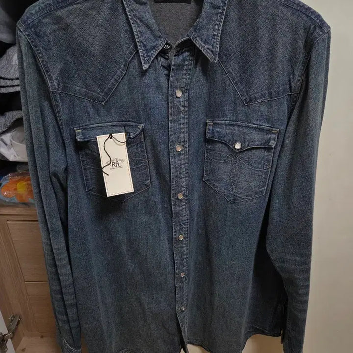 [BUNJANG] RRL Denim Western Shirt XL / rrl 데님 웨스턴 셔츠 XL