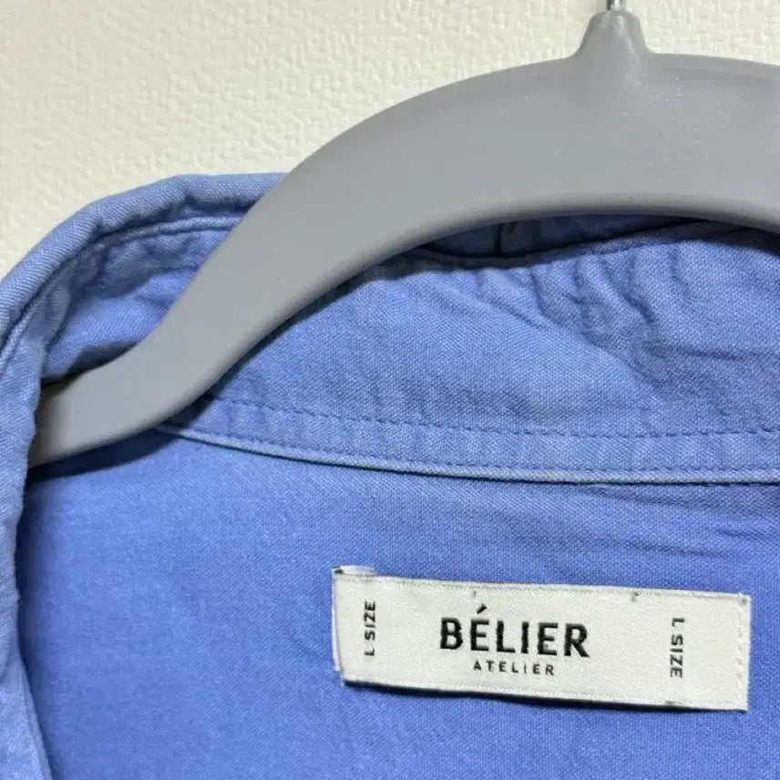 [BUNJANG] Belier Oxford Half Sleeve Shirt (Blue) / [L] 벨리에 가르송 옥스포드 하프 셔츠/반팔 셔츠 (블루)