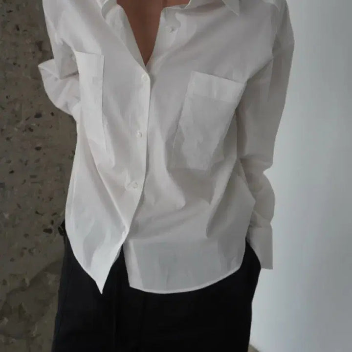 [BUNJANG] New York Nine Studio Blanc Short Shirts White / (새상품) 뉴욕나인스튜디오 Blanc Shirts 블랑 셔츠 숏 화이트