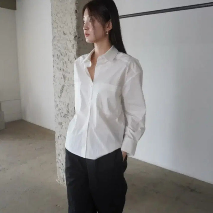 [BUNJANG] New York Nine Studio Blanc Short Shirts White / (새상품) 뉴욕나인스튜디오 Blanc Shirts 블랑 셔츠 숏 화이트
