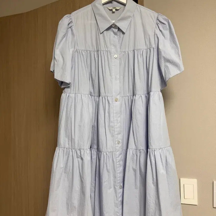 [BUNJANG] TAV Layered Dress Sky Blue / TAV 레이어드 원피스 하늘색 Free사이즈