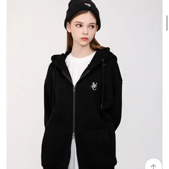 [BUNJANG] AnotherArchive Embroidered Logo Hoodie / 어나더아카이브 후드집업