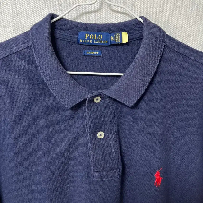 [SOLD OUT] 폴로 랄프로렌 네이비 반팔 폴로티 XL 클래식핏